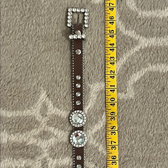 Brown Crystal Embellished Belt - Picture 8 of 15